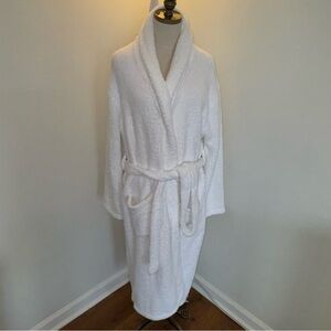 Barefoot Dreams Cozy Chic Size 2 Unisex Long White Robe